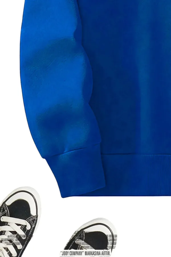 Brooklyn JC Yarım Fermuarlı Sweatshirt Siyah - Saks Mavi 2'li Kampanya Set - L-alttext5