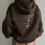 Calm Growth Kahverengi Kadın Kapüşonlu Sweatshirt Hoodie - XL-alttext1