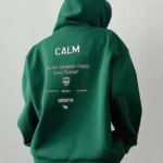 Calm Growth Yeşil Kadın Kapüşonlu Sweatshirt Hoodie - L-alttext1