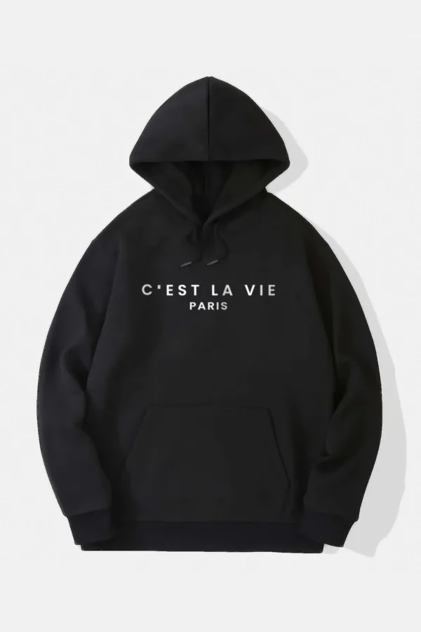 C'est La Vie Paris Baskılı Kapüşonlu Sweatshirt - M-alttext1