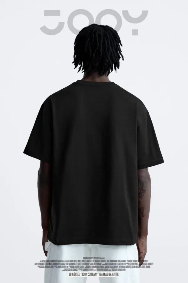 C'est La Vie Paris Baskılı Siyah Oversize Tshirt - S-alttext2