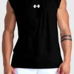 Dambıl - Halter Baskılı Antrenman Sporcu Atleti Oversize Kolsuz T-Shirt - XL-alttext1