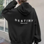 Destiny Siyah Kadın Kapüşonlu Sweatshirt Hoodie - M-alttext1