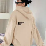 Dream Effect Bej Kadın Kapüşonlu Sweatshirt Hoodie - M-alttext1