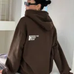 Dream Effect Kahverengi Kadın Kapüşonlu Sweatshirt Hoodie - XL-alttext1
