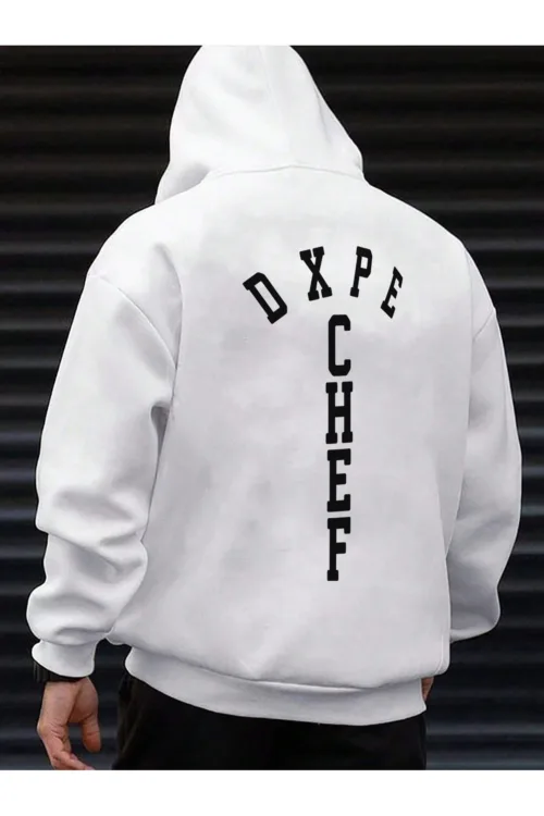 Erkek Dxpe Chef Tasarım Kapüşonlu Sweatshirt