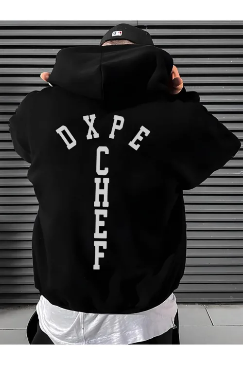 Erkek Dxpe Chef Tasarım Kapüşonlu Sweatshirt