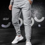 Erkek Gri Penye Slim Fit Eşofman Altı - XL-alttext1