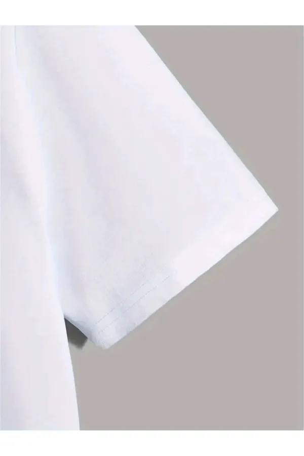 Free Happy Ayıcık Baskılı Beyaz Oversize T-Shirt-alttext5