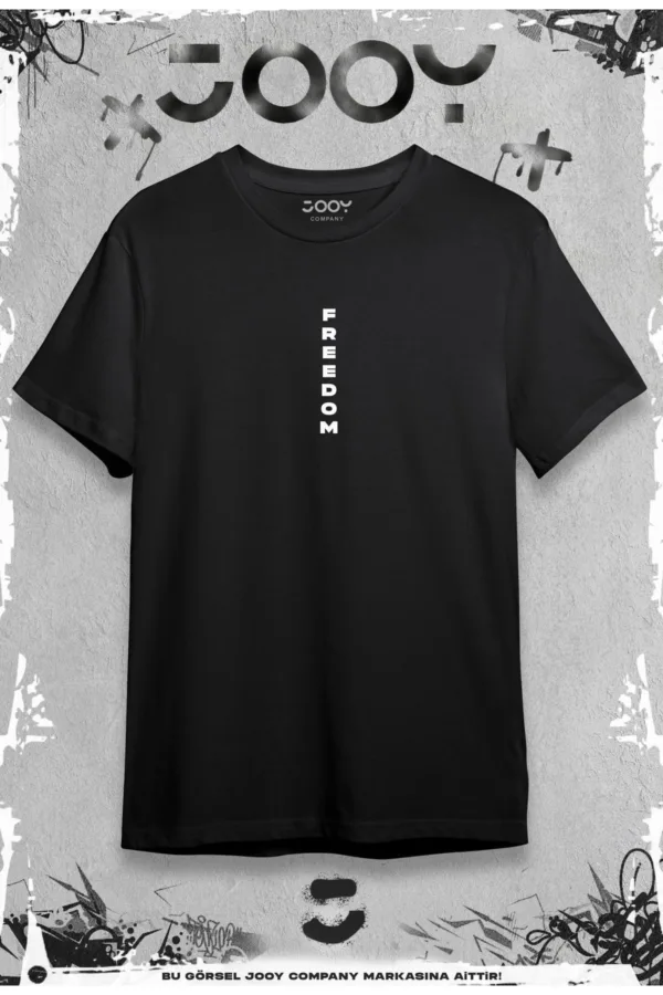 Freedom Tasarım Siyah Oversize Tshirt - XL-alttext2