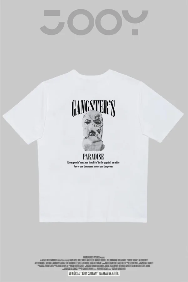 Gangster’s Paradise Baskılı Beyaz Oversize Tshirt - L-alttext4