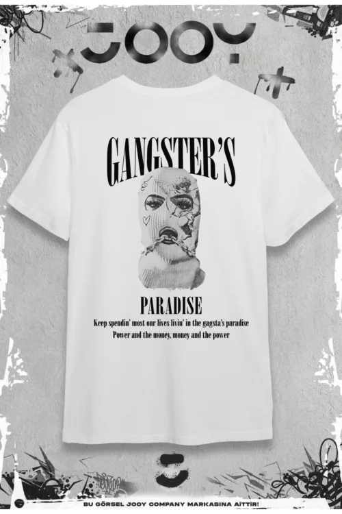Gangster’s Paradise Baskılı Beyaz Oversize Tshirt