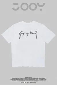 Gazi M.kemal Atatürk İmza Baskılı Beyaz Oversize Tshirt-alttext1