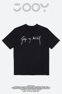 Gazi M.kemal Atatürk İmza Baskılı Siyah Oversize Tshirt-alttext1