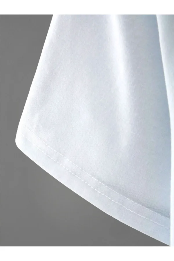 Gül Baskılı Slim Fit Oval Kesim T-Shirt - L-alttext4