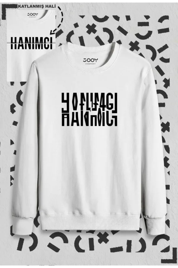 Hanımcı Beyci Sevgili Çift Kombini Katlamalı Tasarım Bisiklet Yaka 2'li Set - S/S-alttext3