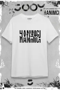 Hanımcı Katlamalı Tasarım Beyaz Oversize Tshirt-alttext1