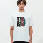 It's In My Dna Azerbaycan Bayrağı Tasarım Beyaz Oversize Tshirt - S-alttext1