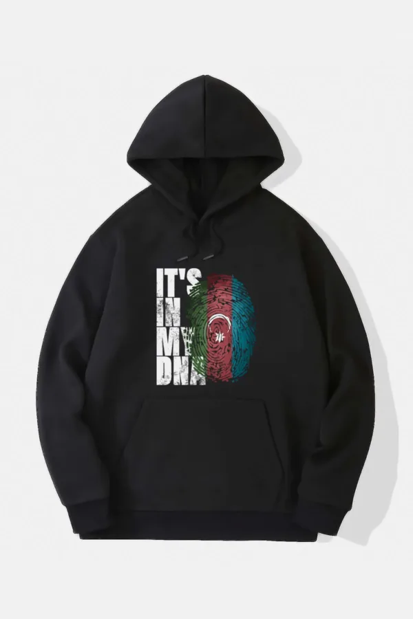 It's In My Dna Azerbaycan Bayrağı Tasarım Kapüşonlu Sweatshirt - S-alttext1