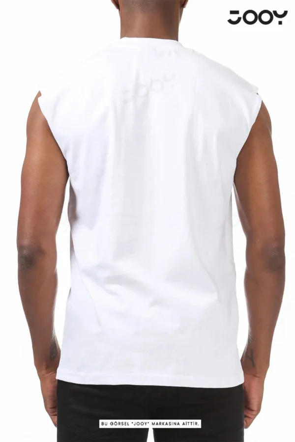 Japan Baskılı Antrenman Sporcu Atleti Oversize Kolsuz T-Shirt - L-alttext2