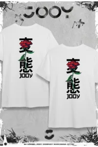 Japan Rose Sevgili Çift Kombini Beyaz Oversize Tshirt 2'li Set-alttext1