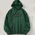 Jooy Baskılı Yeşil Kapüşonlu 3 İplik Sweatshirt Hoodie - M-alttext1
