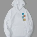 Just Be Decisive Tasarım Beyaz Kapüşonlu Sweatshirt - L-alttext1