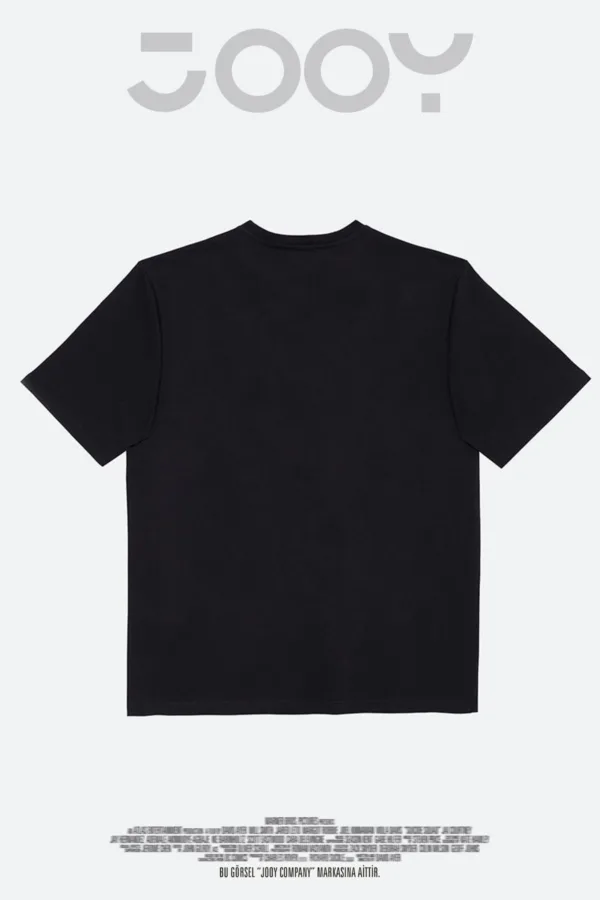 Kadın Düz Siyah Oversize Tshirt - M-alttext4