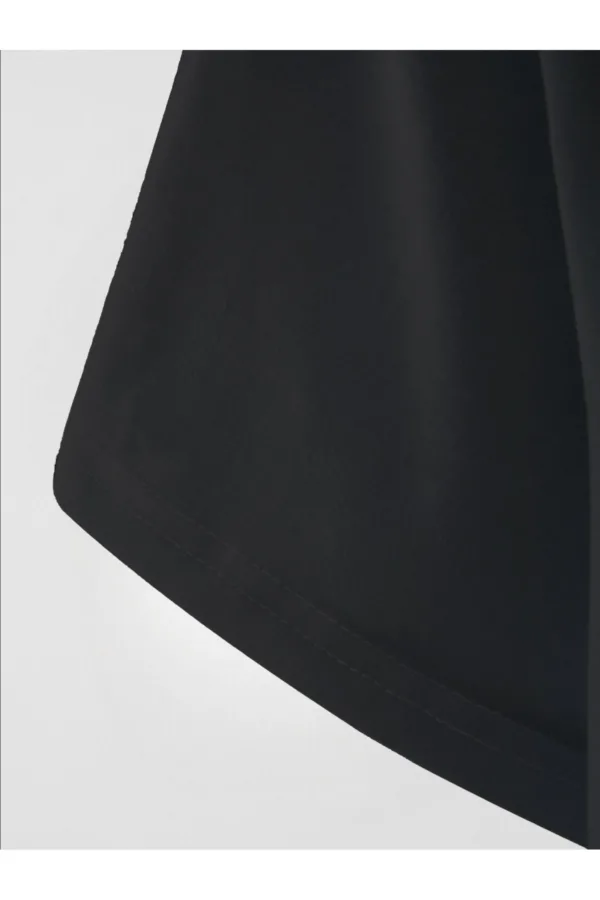 Kahve Bardağı Baskılı Slim Fit Oval Kesim T-Shirt-alttext4