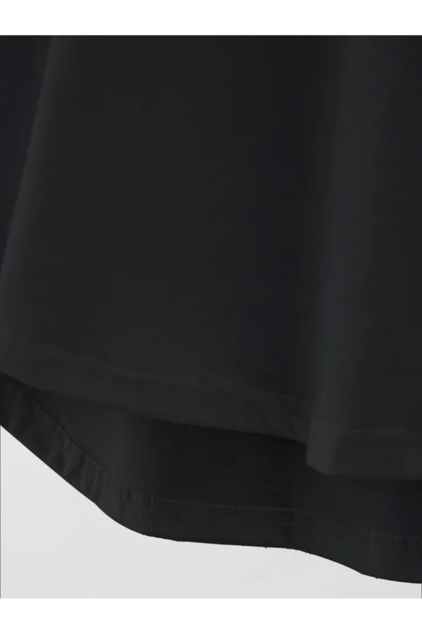 Kahve Bardağı Baskılı Slim Fit Oval Kesim T-Shirt-alttext5