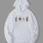 Kahve Tasarım Kapüşonlu Sweatshirt - XL-alttext1
