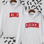 King Queen Sevgili Çift Kombini Beyaz 2'li Set - S/S-alttext1