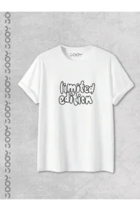 Limited Edition Baskılı Beyaz Oversize Tshirt-alttext1