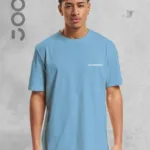 Los Angeles Baskılı Geniş Kalıp Oversize Mavi T-Shirt - L-alttext1