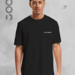 Los Angeles Baskılı Geniş Kalıp Oversize Siyah T-Shirt - M-alttext1