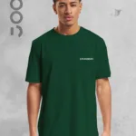 Los Angeles Baskılı Geniş Kalıp Oversize Yeşil T-Shirt - XL-alttext1