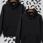 Los Angeles Baskılı Siyah Kapüşonlu Sweatshirt Avantaj Paketi 2'li Set-alttext1