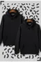 Los Angeles Baskılı Siyah Kapüşonlu Sweatshirt Avantaj Paketi 2'li Set-alttext1