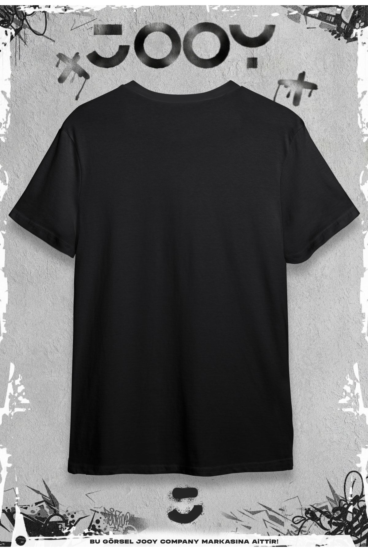 Los Angeles Baskılı Siyah Oversize Tshirt-alttext2