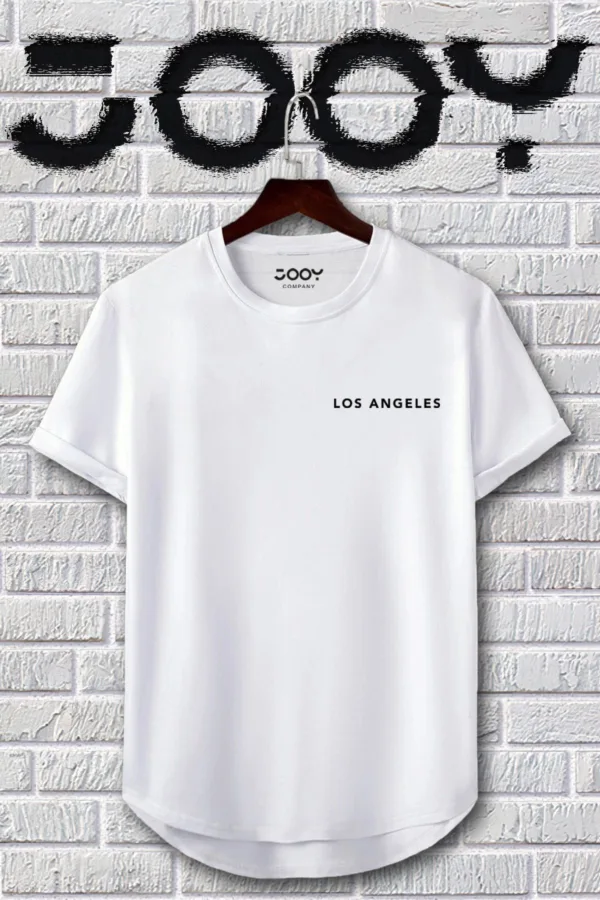 Los Angeles Siyah Beyaz Oval Kesim Tshirt 2'li Set - L-alttext3