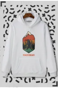 Mackbear Baskılı Kapüşonlu Sweatshirt-alttext1