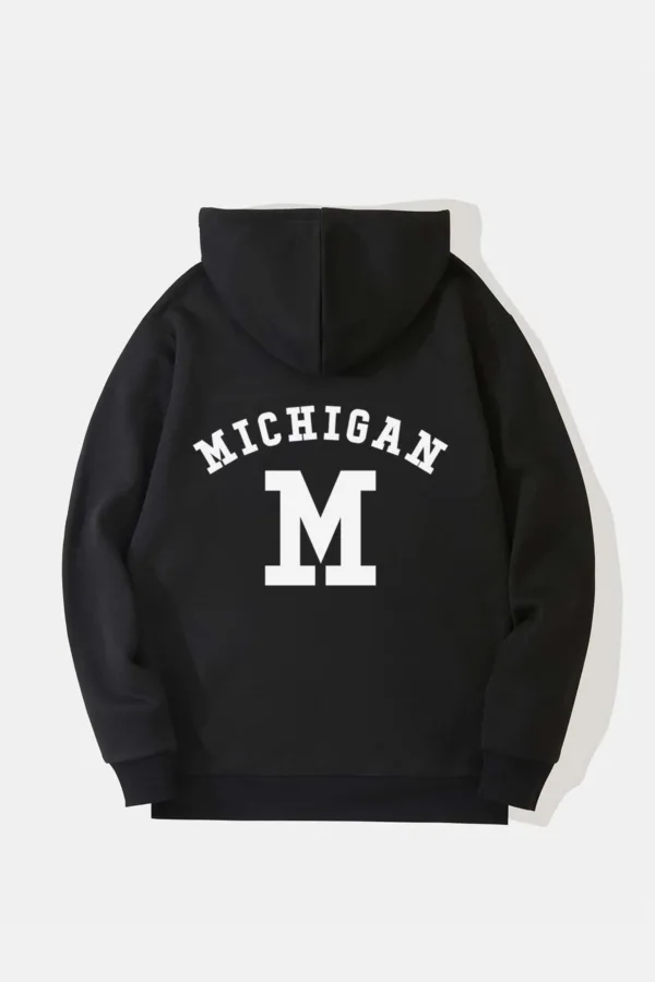 Michigan Tasarım Kapüşonlu Sweatshirt - XL-alttext1