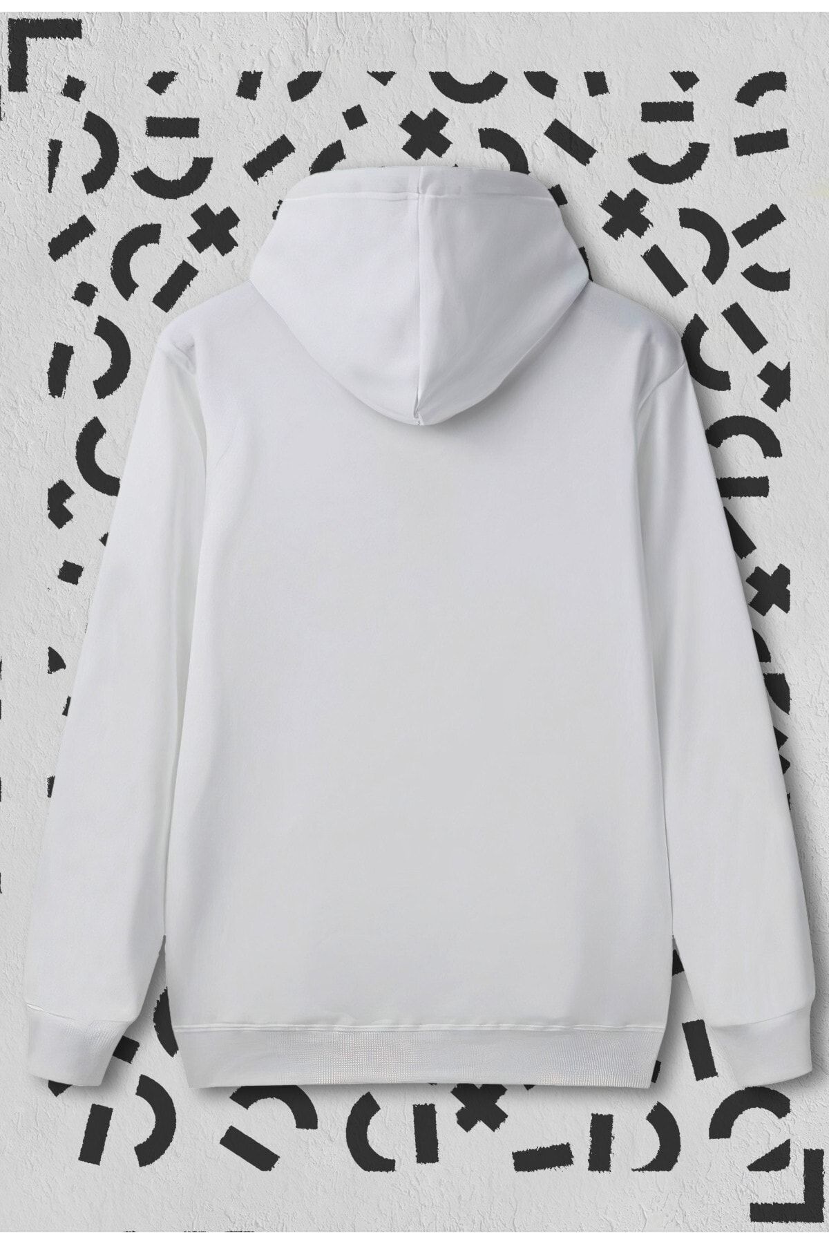 Narcos Baskılı Beyaz Kapüşonlu Sweatshirt-alttext2