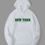 New York Reality Baskılı Kapüşonlu Sweatshirt - L-alttext1