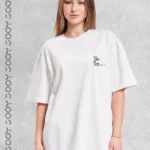 No One is You Baskılı Beyaz Kadın Oversize Tshirt - M-alttext1