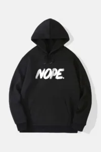 Nope Baskılı Kapüşonlu Sweatshirt-alttext1