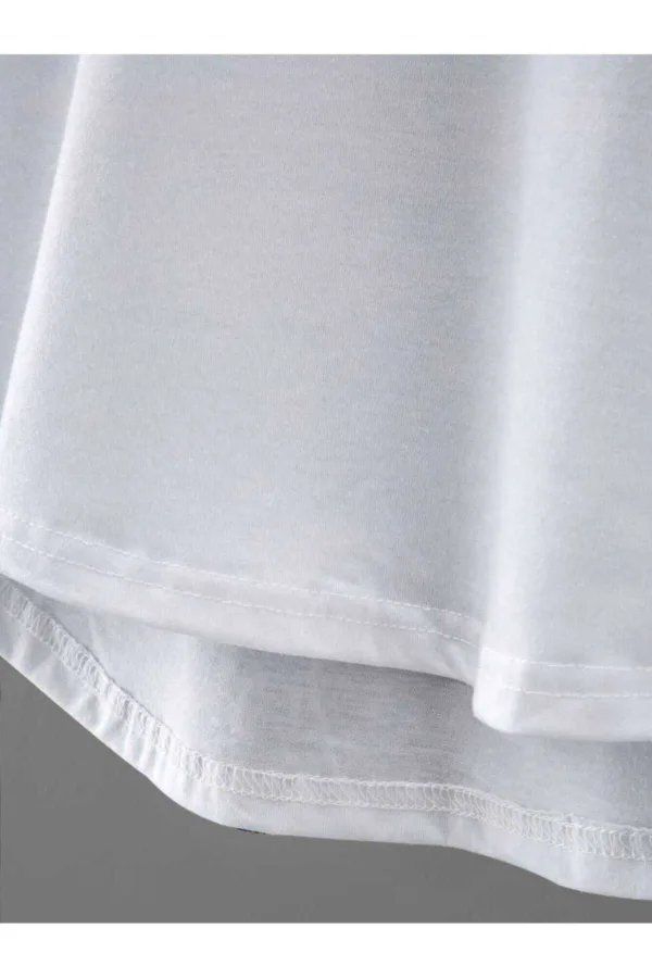 Örümcek Baskılı Slim Fit Oval Kesim T-Shirt-alttext4