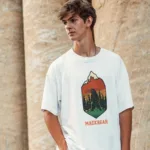 Oversize Mackbear Baskılı Beyaz Tshirt - S-alttext1