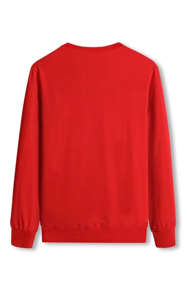 Panda Baskılı Kırmızı Bisiklet Yaka Sweatshirt 2'li Set - M-alttext2