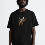 Pençe Baskılı Siyah Oversize Tshirt - XL-alttext1
